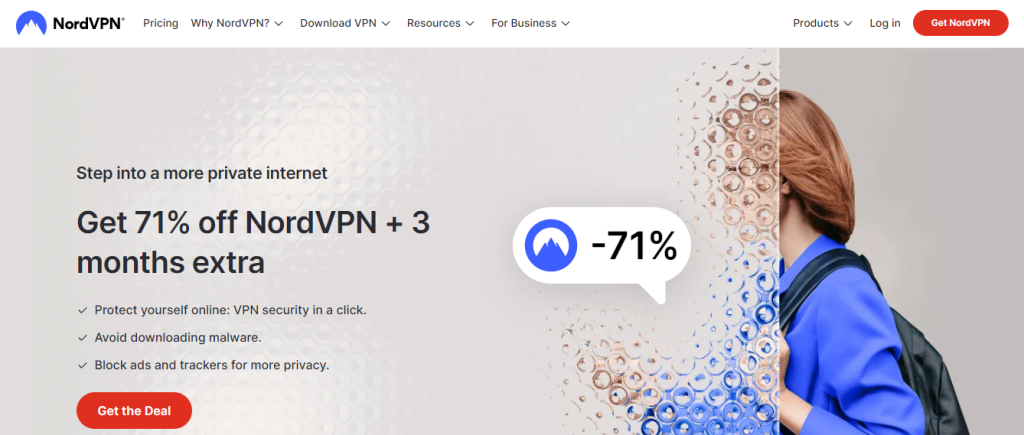 NordVPN website